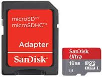 SANDISK 16GB ULTRA MICROSD C10